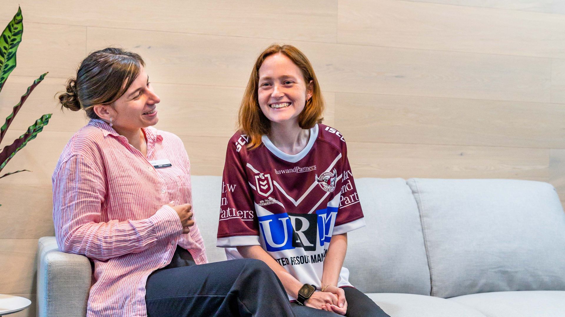 Angela and In-Work Support Consultant Bianca.
